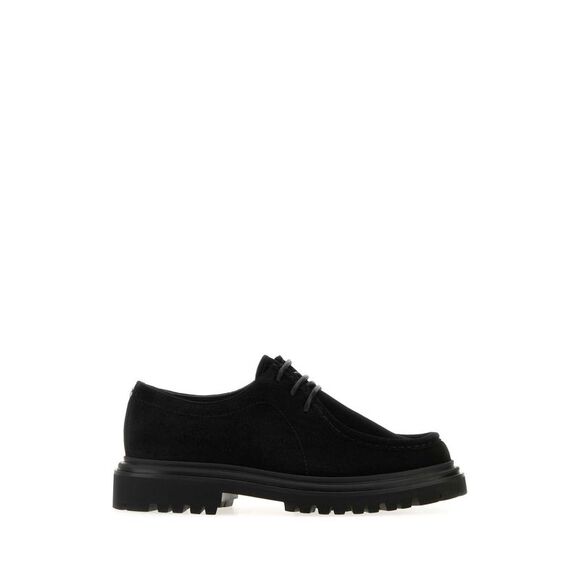 Dolce & Gabbana Men Black Suede Lace-Up Shoes